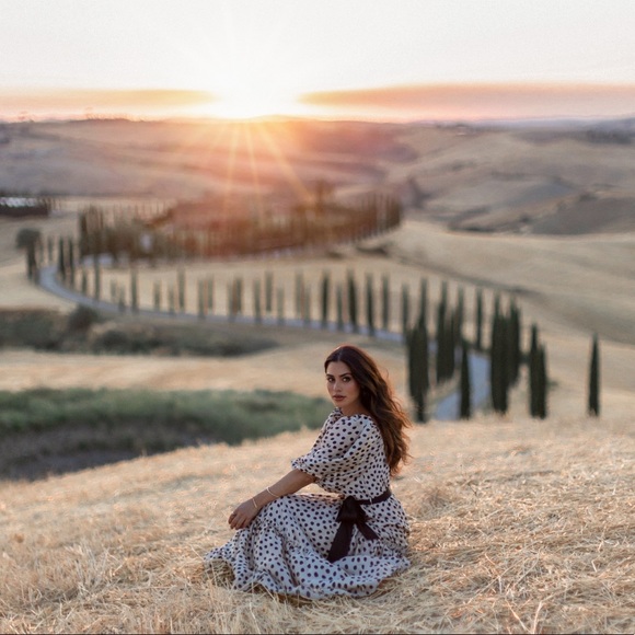 MANGO polka dot bow maxi dress - Picture 2 of 2